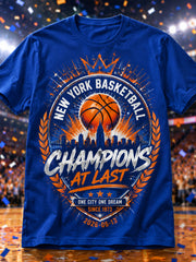Men's We Are The Champions! Gift For Basketball Fans Print Casual Tee