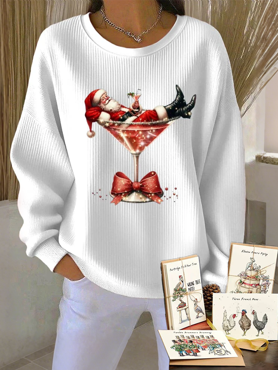 Women's Santa Claus Printed Tops