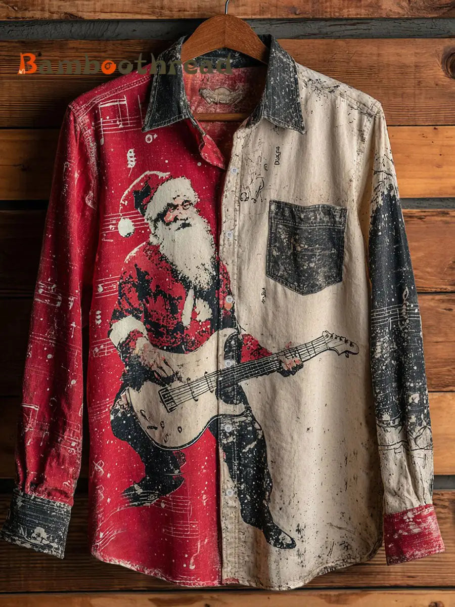 Men’s Bass Santa Claus Retro Shirts As picture / S