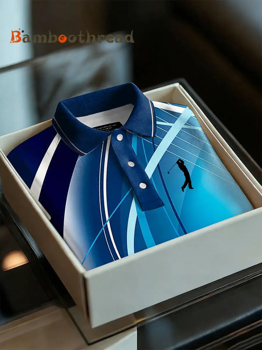 Men’s Business Style Polo Collar Casual Short Sleeved Shirt Navy Blue / S