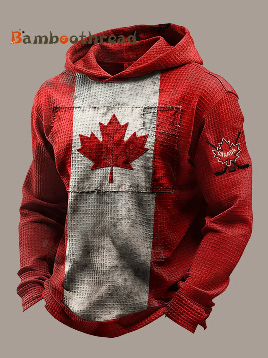Men’s Canada Hockey Print Casual Hoodie Multicolour / S