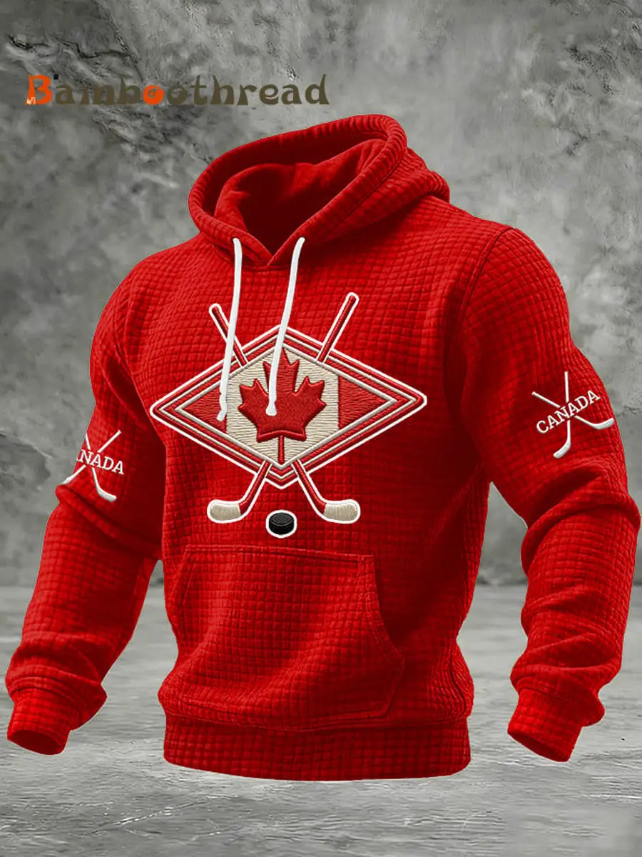 Men’s Canadian Hockey Print Sweatshirt Red / S