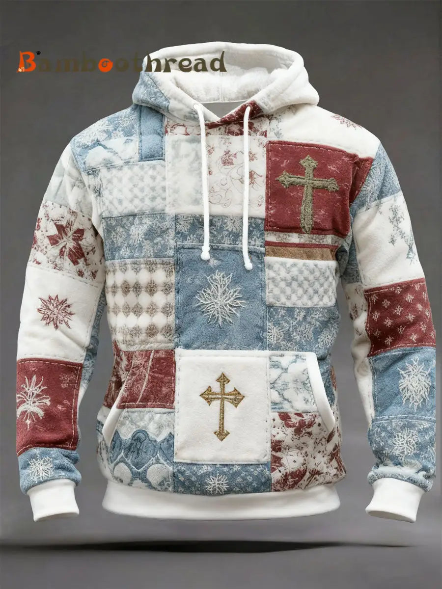 Men’s Christmas Cross Print Casual Sweatshirt As picture / S