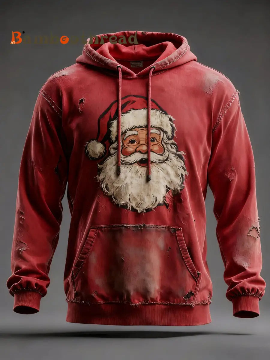 Men’s Christmas Print Casual Hoodie Red / S