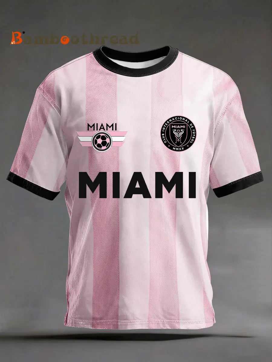 Men’s Football Supporter T-Shirts Pink / S