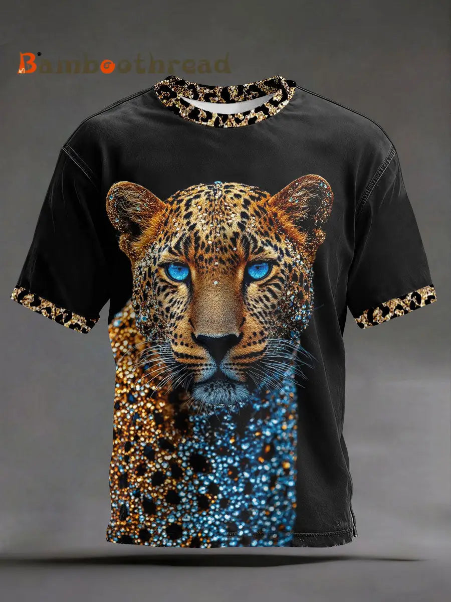 Men’s Leopard Print T-Shirts Black / S