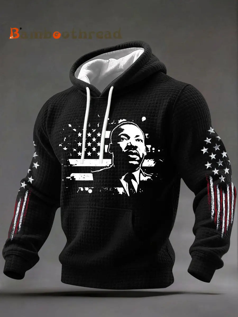 Men’s MLK Day Waffle Hoodie Black / S