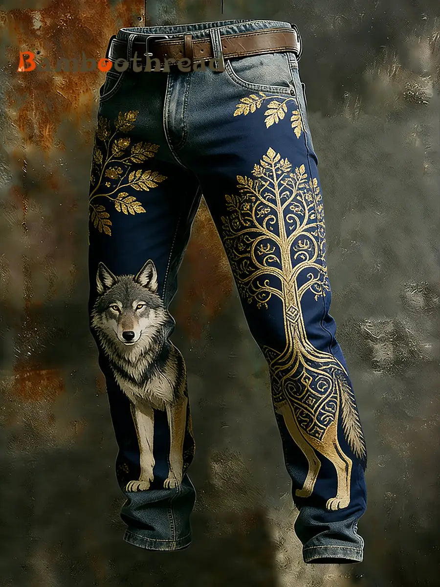 Men’s Retro Business Style Casual Work Trousers