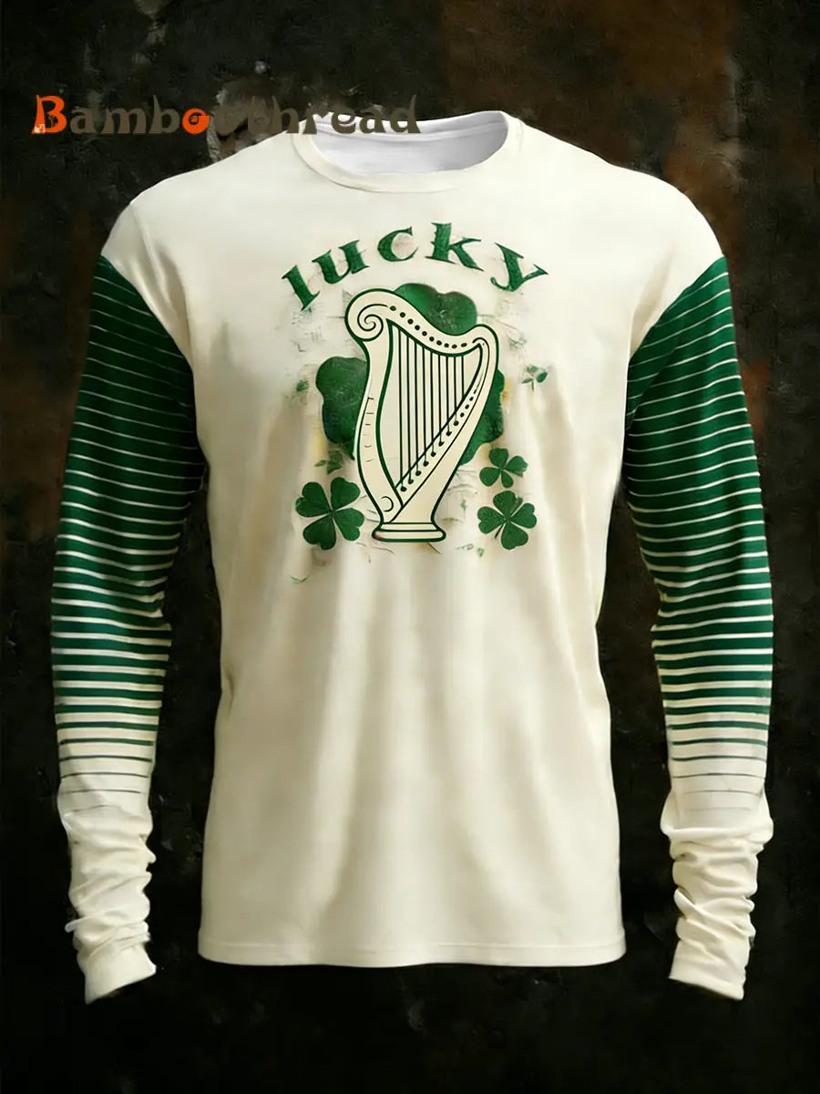 Men’s St.Patrick’s Day Print Long Sleeves T-Shirt As picture / S