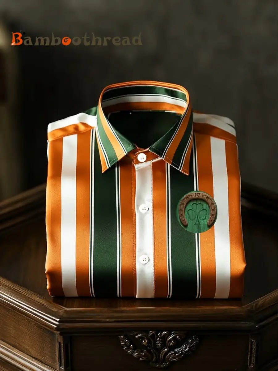 Men’s St. Patrick’s Day Print Shirt As picture / S