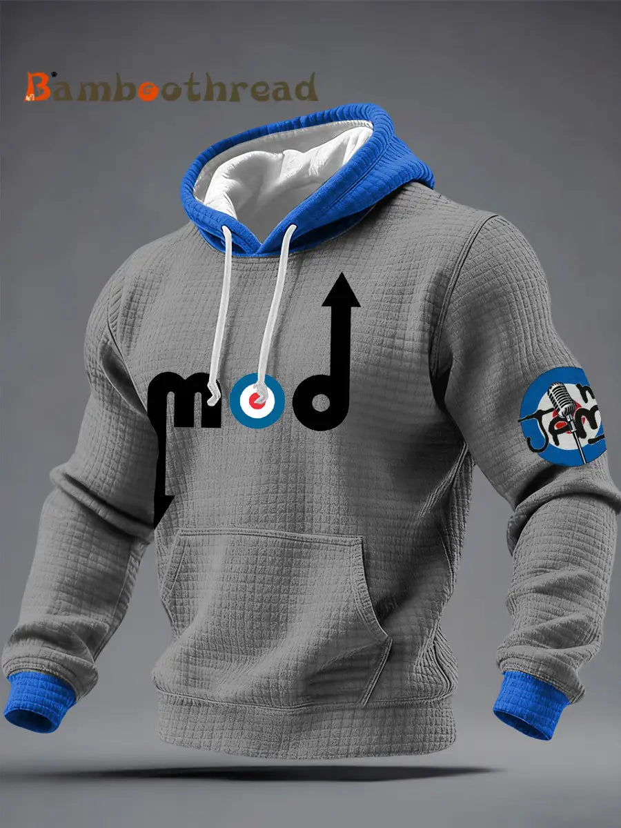 Men’s The Mod The Jam Checkered Cotton Hoodie Gray / S