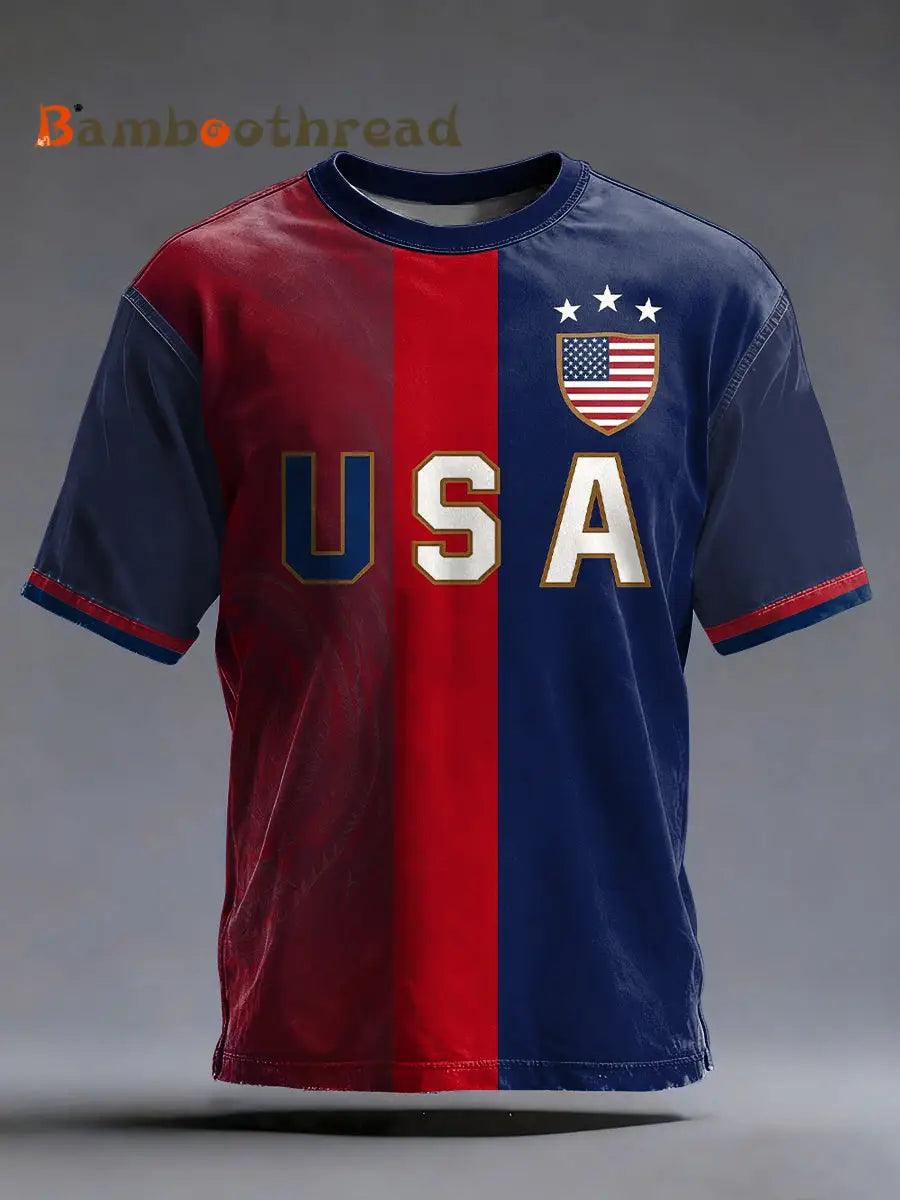 Men’s USA Soccer Printed T-shirt As picture / S
