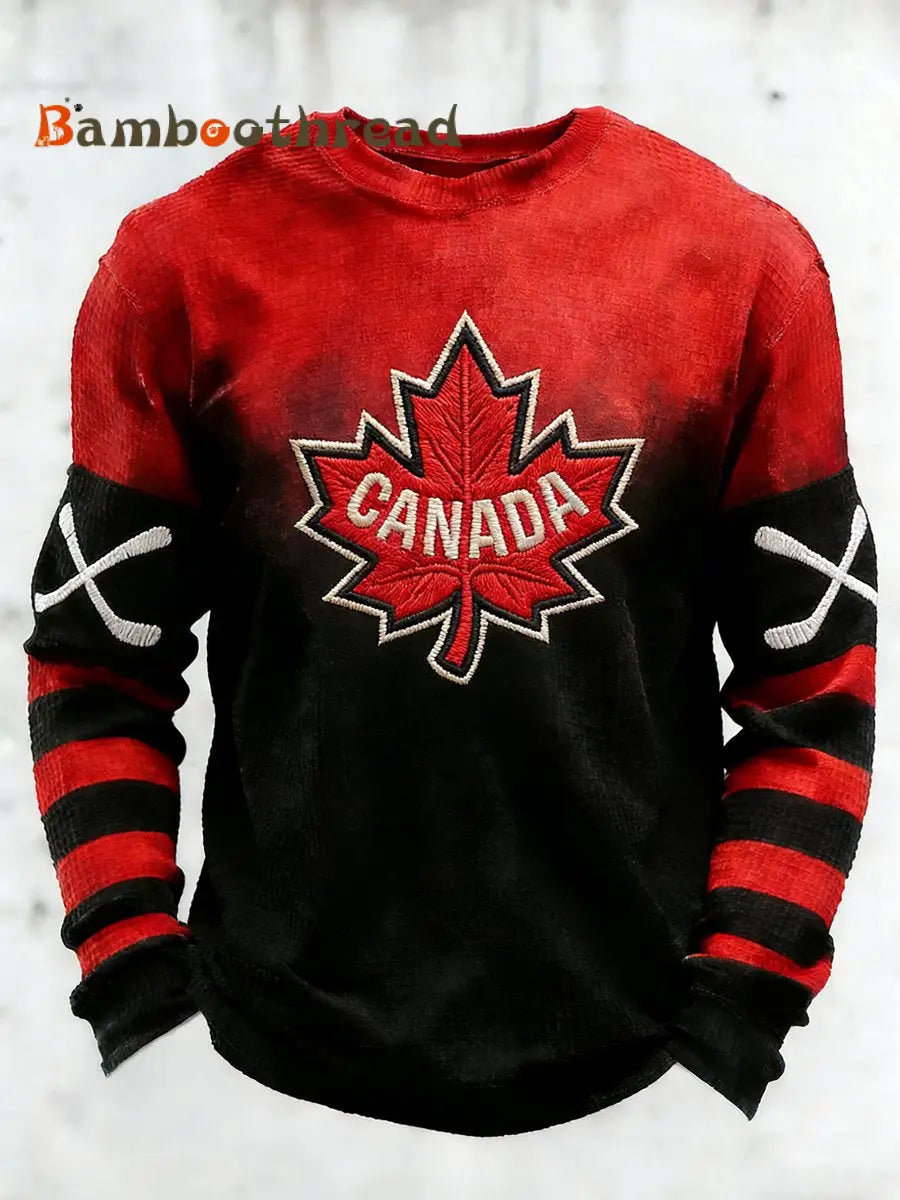 Men’s Vintage Canadian Hockey T-shirt Red / S