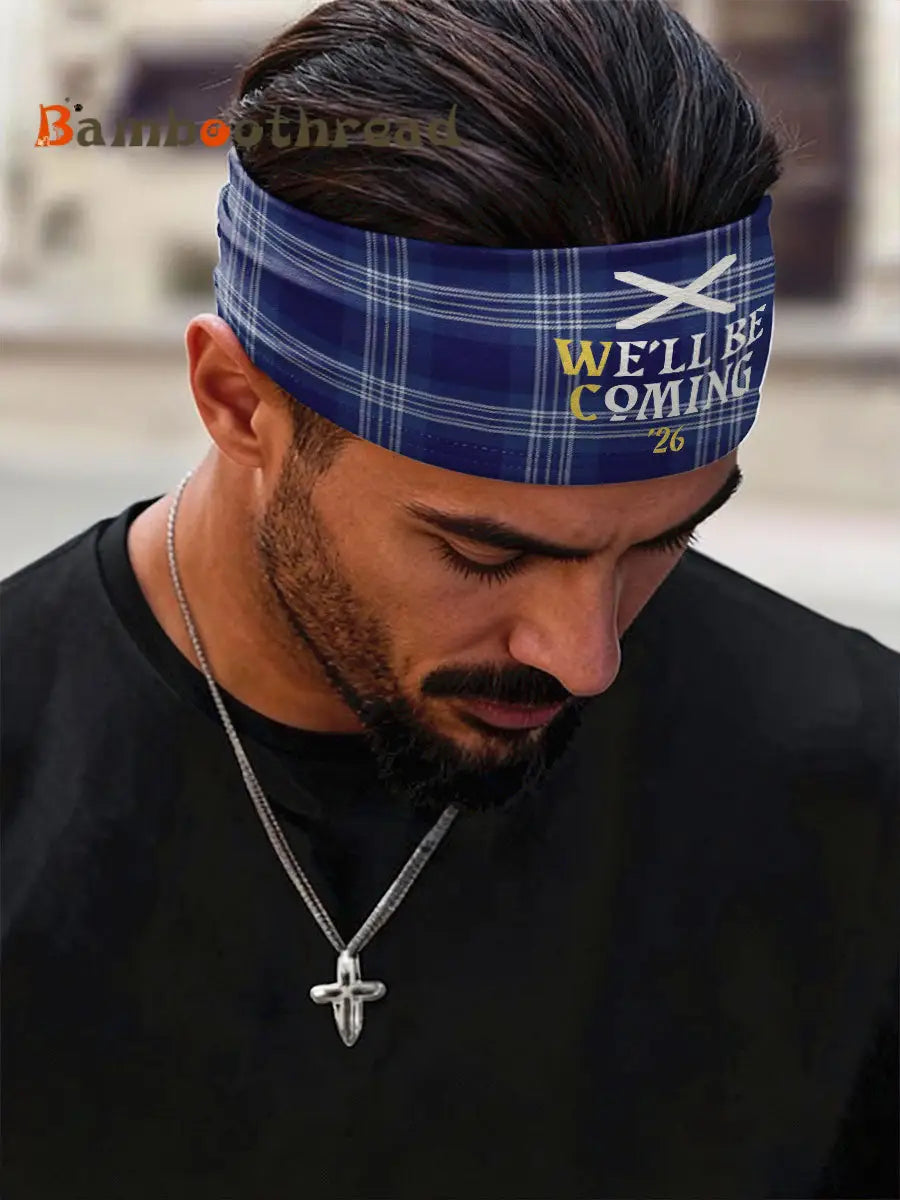 Scotland Football Lover Printed Sports Headband As picture / ONE