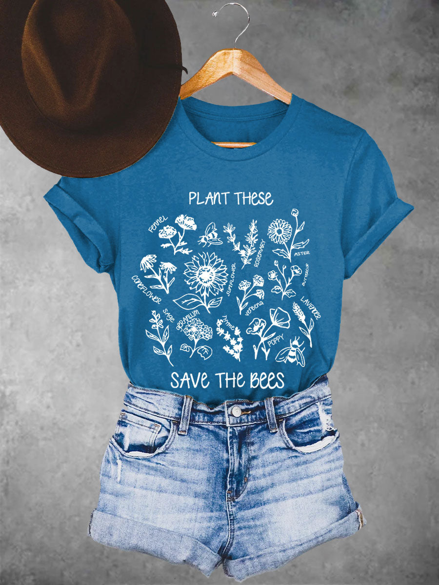 Women's plant these save the bees T-shirts