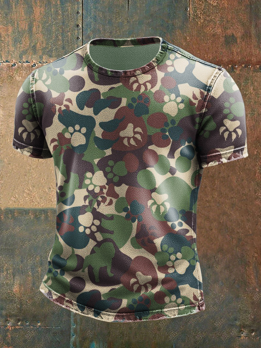 Men's Camouflage Dog T-shirt
