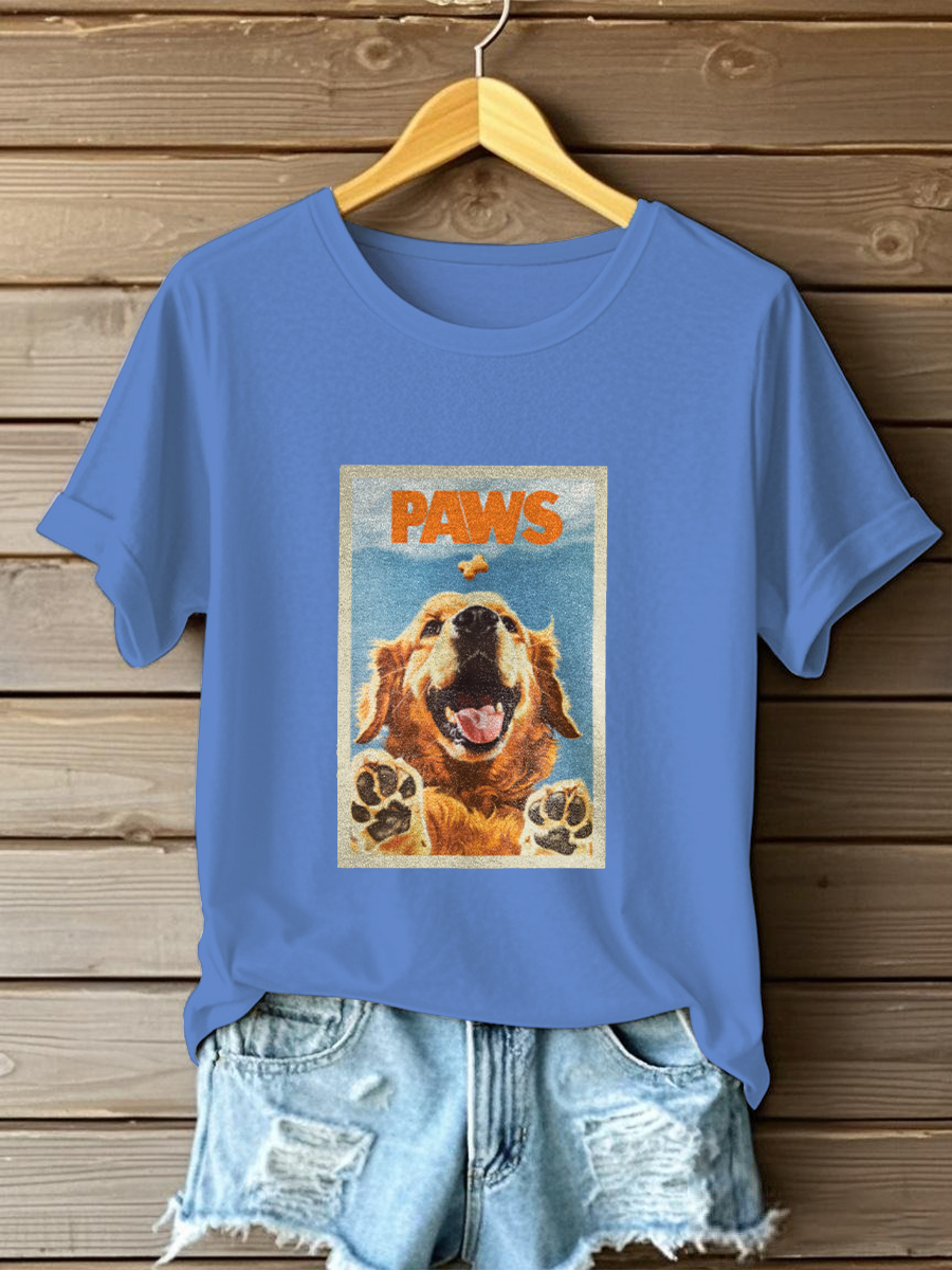 Women's Golden Retriever Printed Casual T-shirt