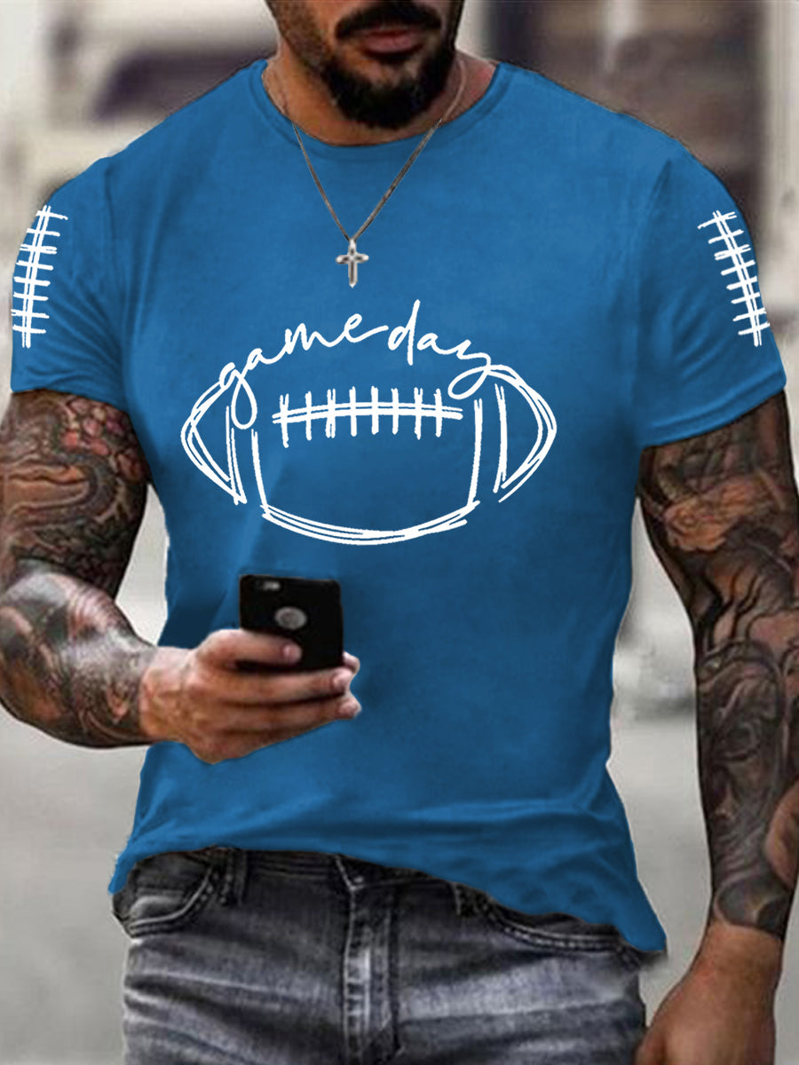 Men's Football Gameday Football Fans Casual Tee