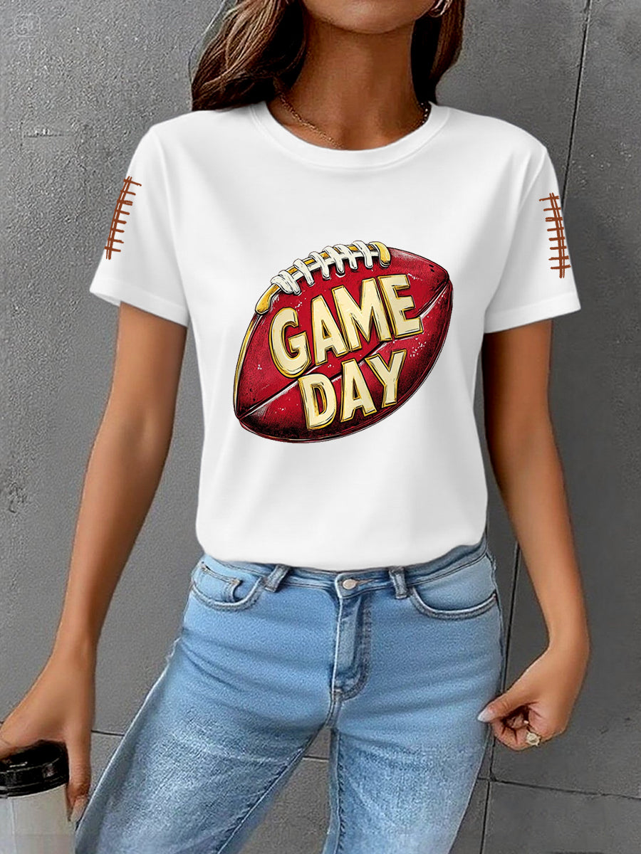 Women's Football Gameday Football Fans Casual Tee