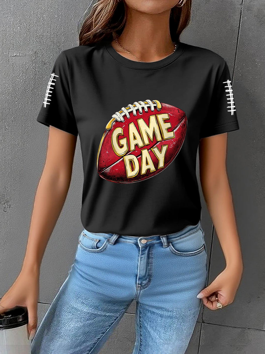 Women's Football Gameday Football Fans Casual Tee