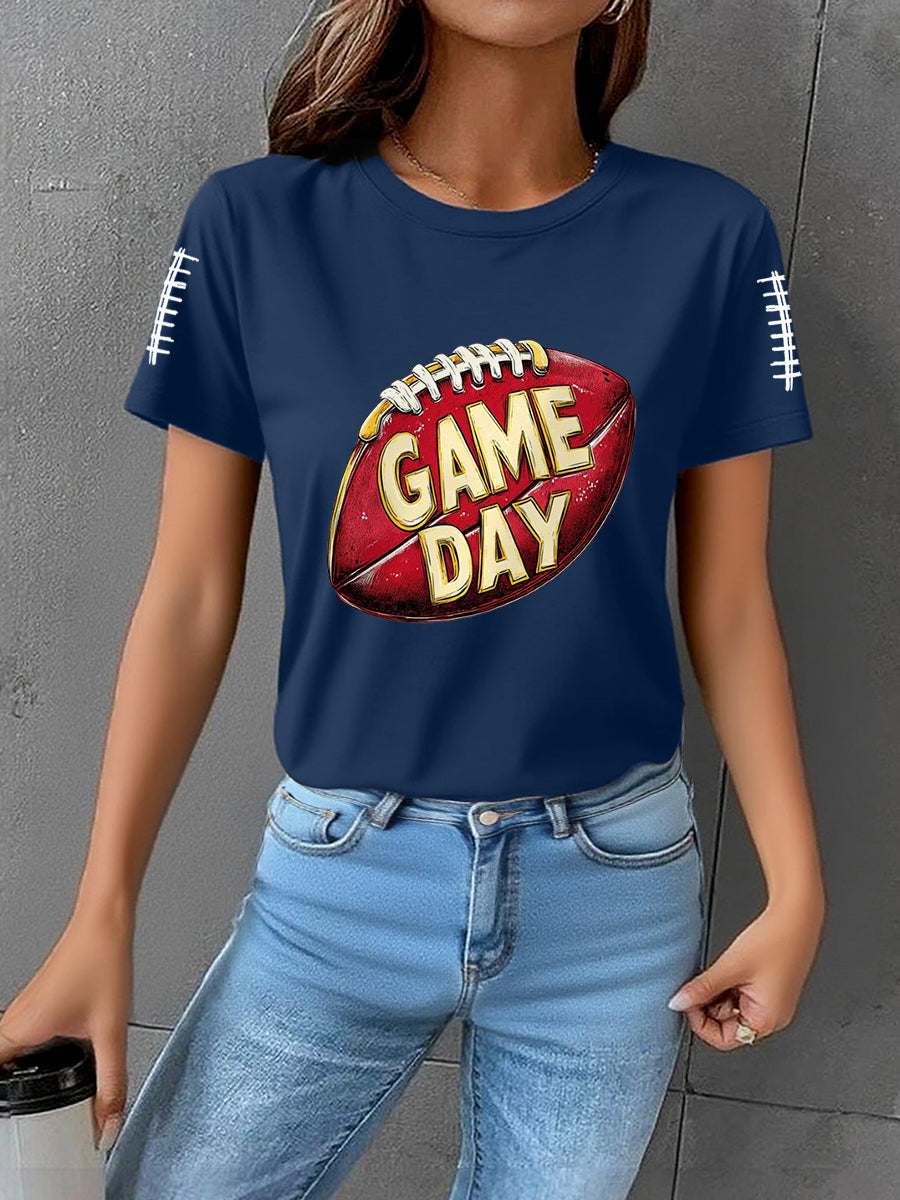 Women's Football Gameday Football Fans Casual Tee