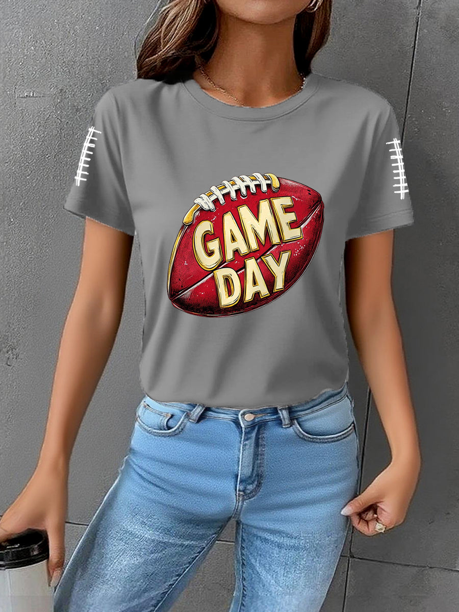 Women's Football Gameday Football Fans Casual Tee