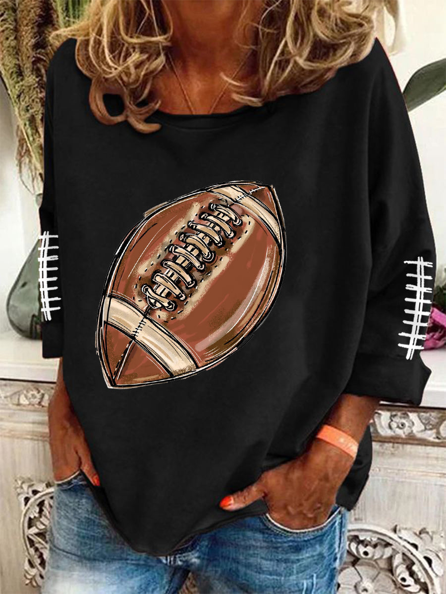 Women's Football Fans Gameday Casual Long-Sleeve Top