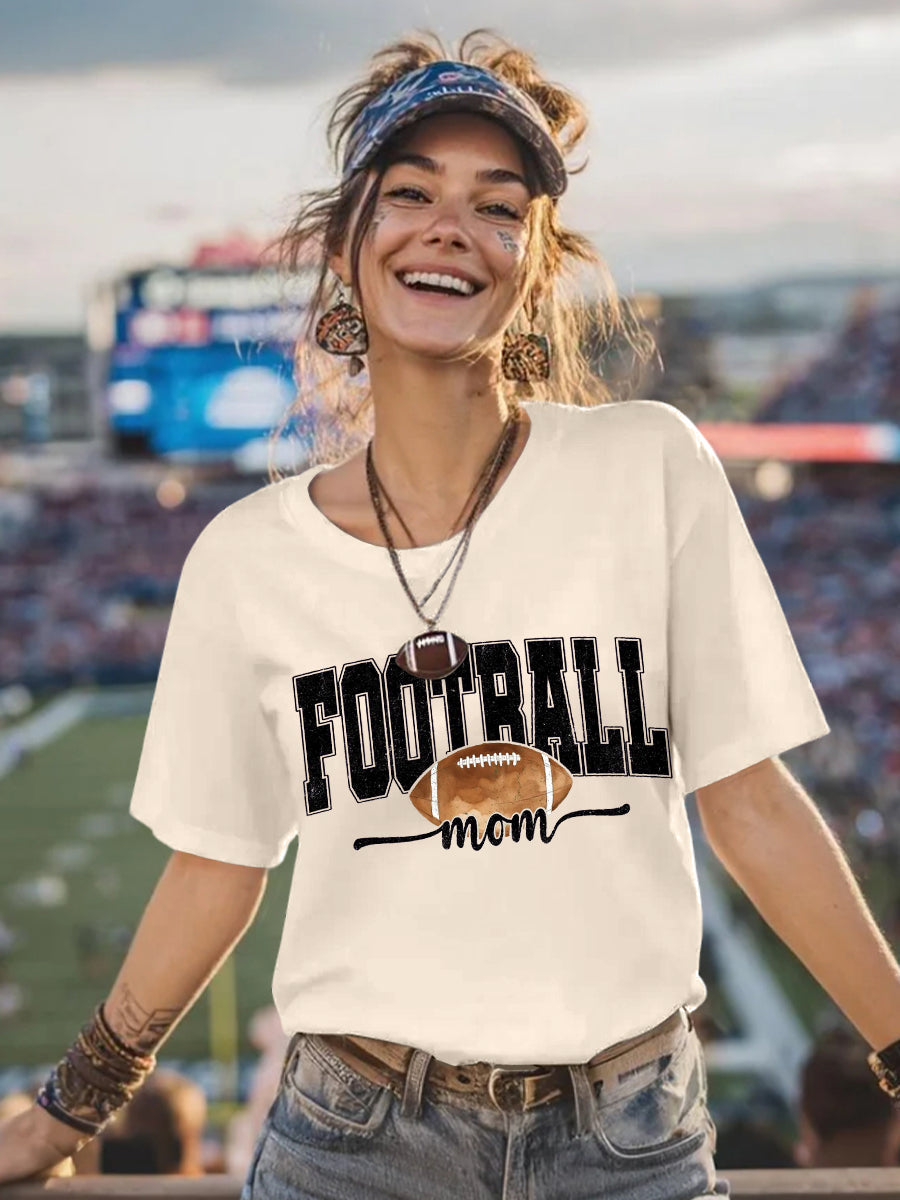 Women's Football Mom Gameday Casual Tee
