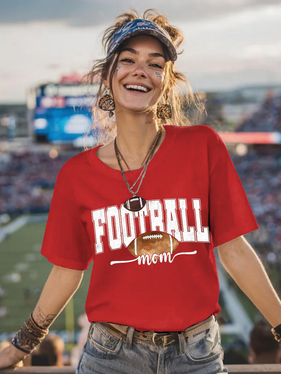 Women's Football Mom Gameday Casual Tee