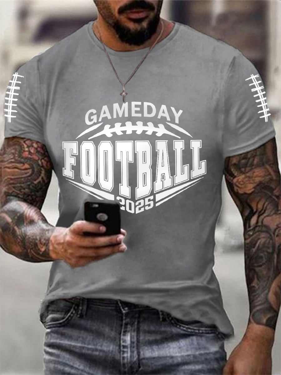 Men's Football Gameday 2025 Football Fans Gift Casual Tee