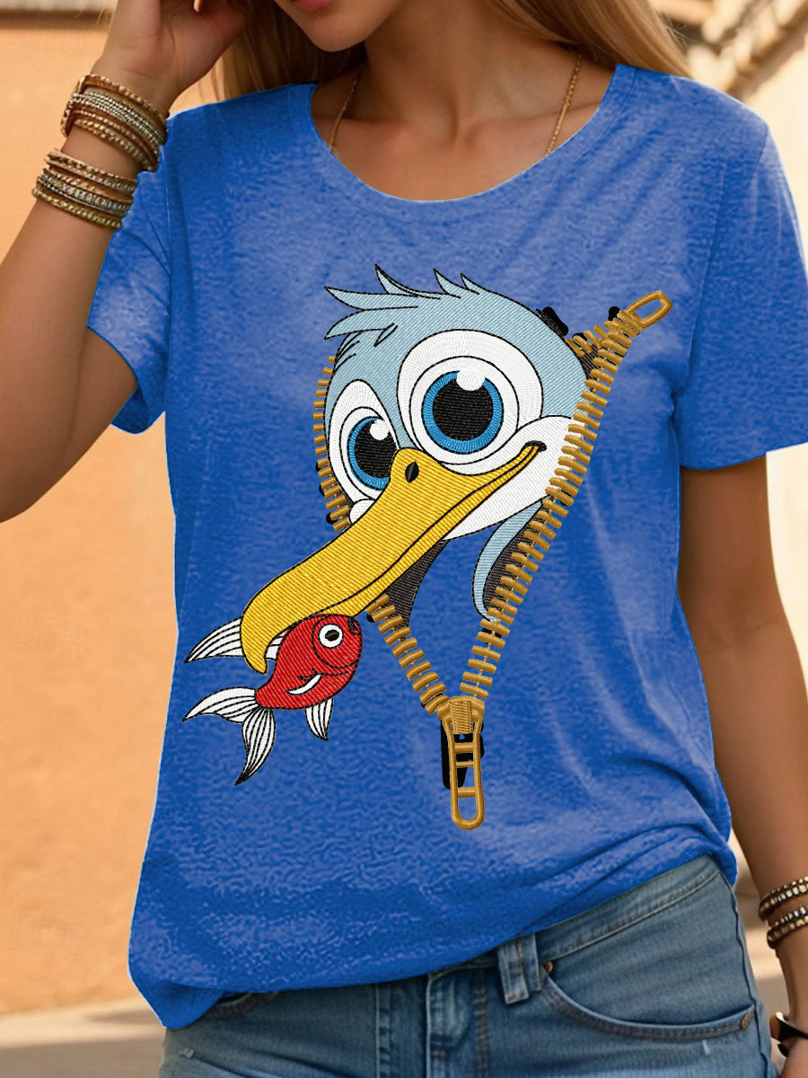 Women's zip-up pelican casual t-shirts