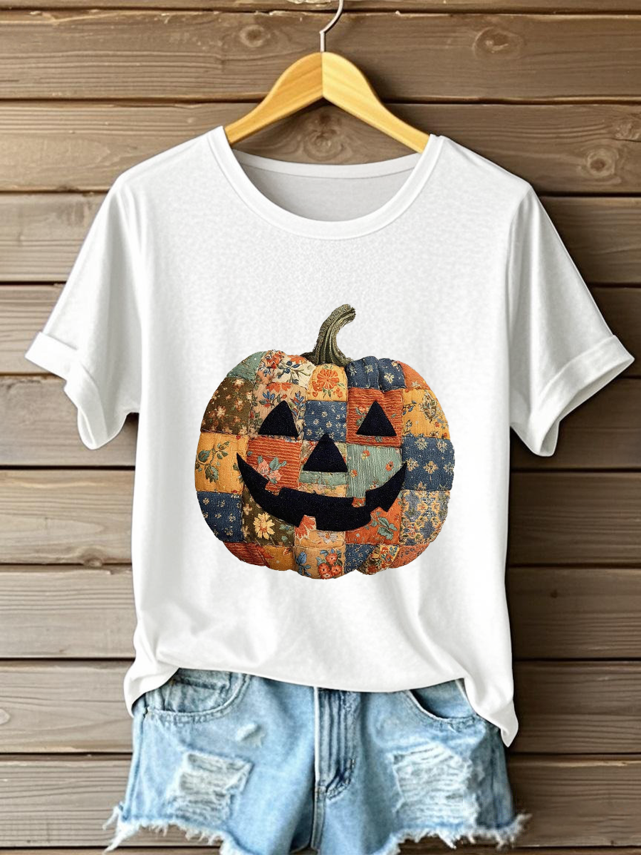 Women's Pumpkin Art Print Casual Sweatshirt