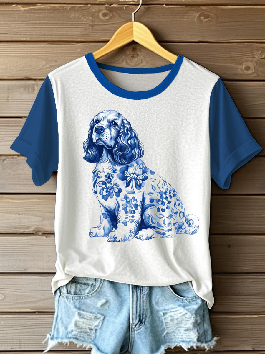 Women's Flowers Animal Printed T-shirt