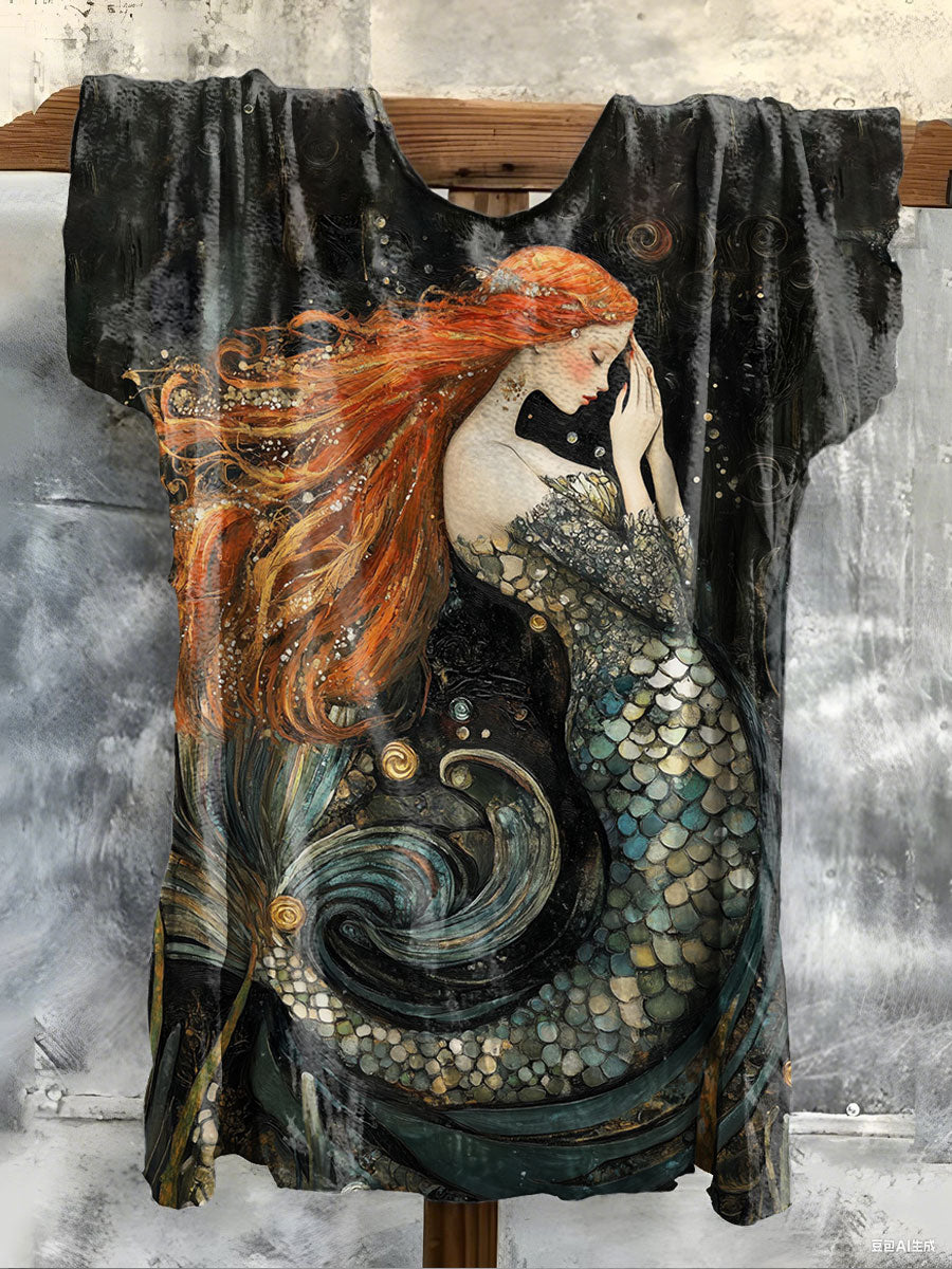 Women's Mermaid Art Print T-Shirts