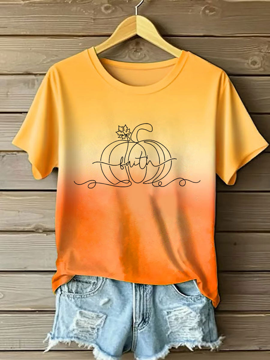 Women's Faith Print Casual T-shirt