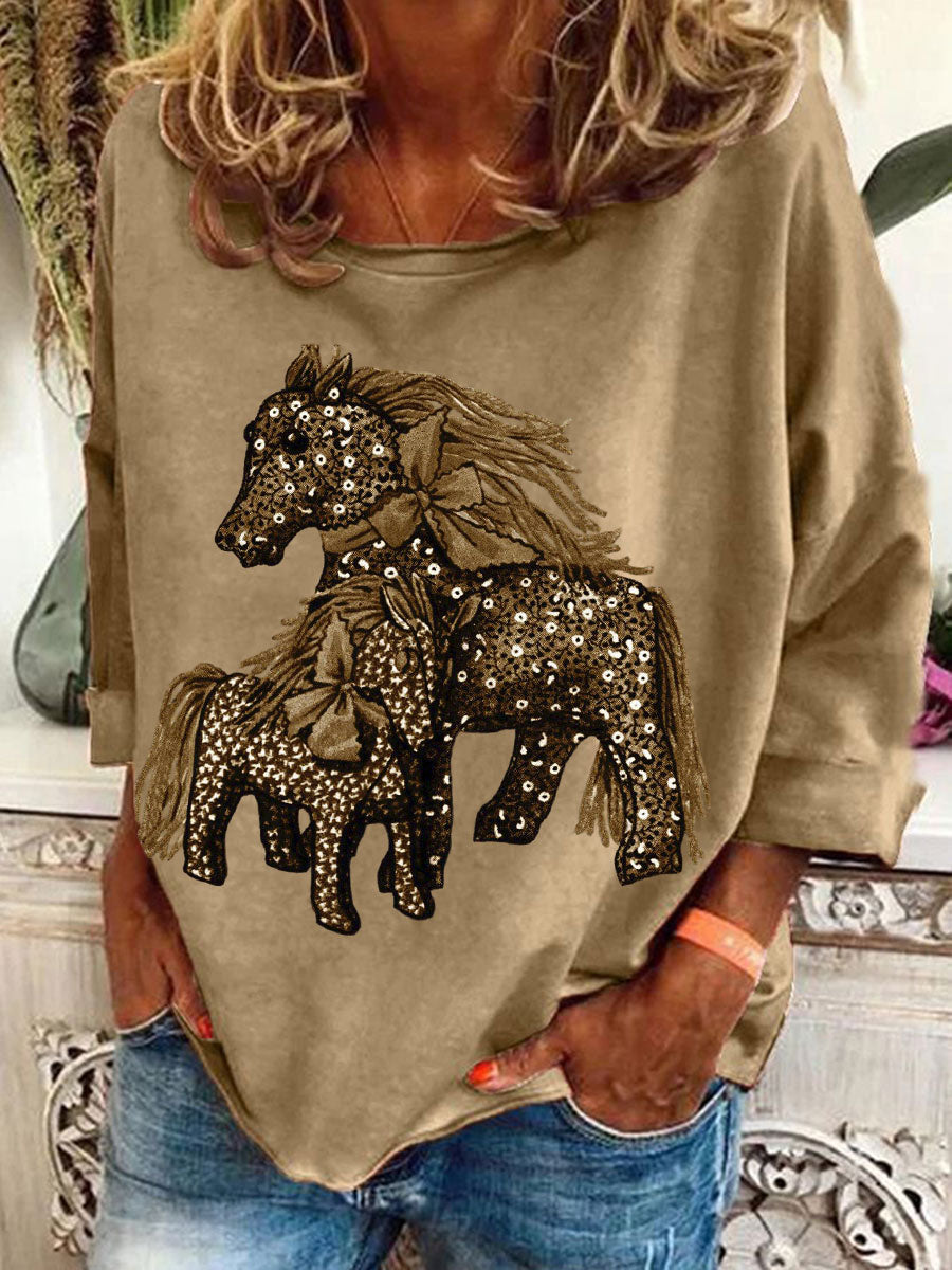Women's Mama and Horse Child T-shirts
