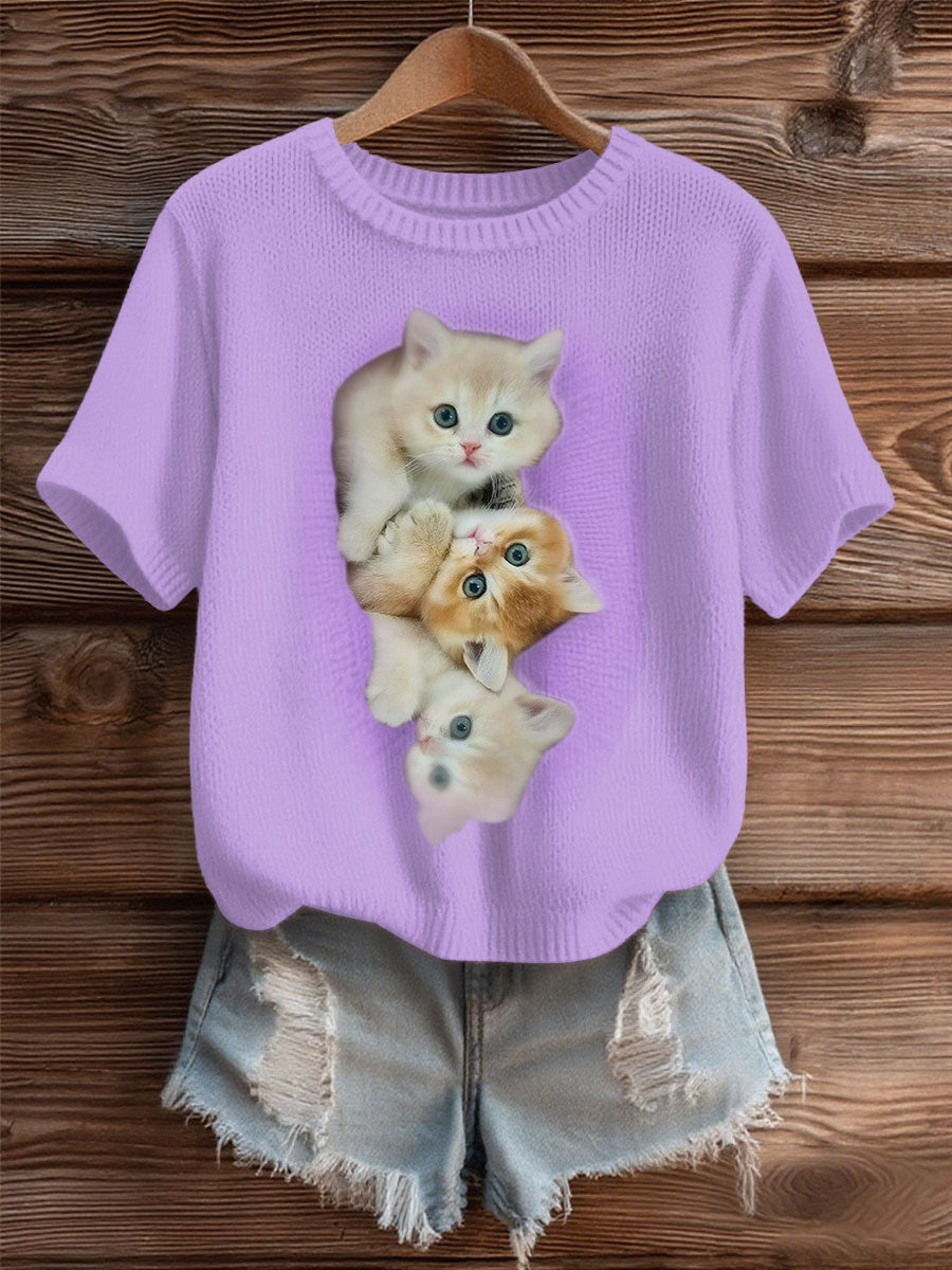 Women's Cat Cozy Knit Sweater