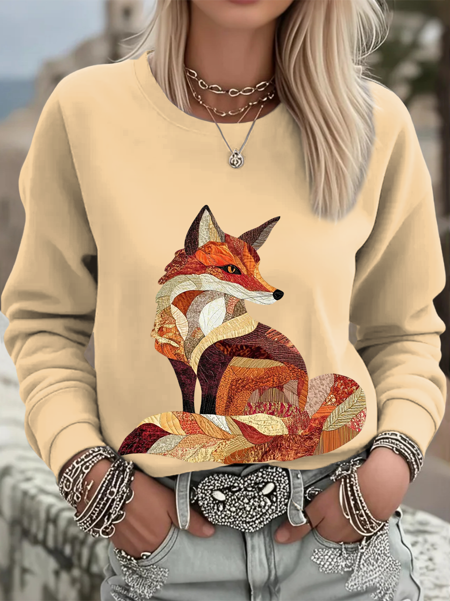 Women's autumn animals Regular Sweatshirt