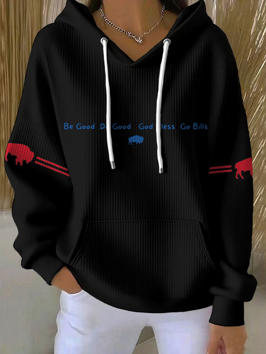 Women's Buffalo Football Lover Printed Hoodie