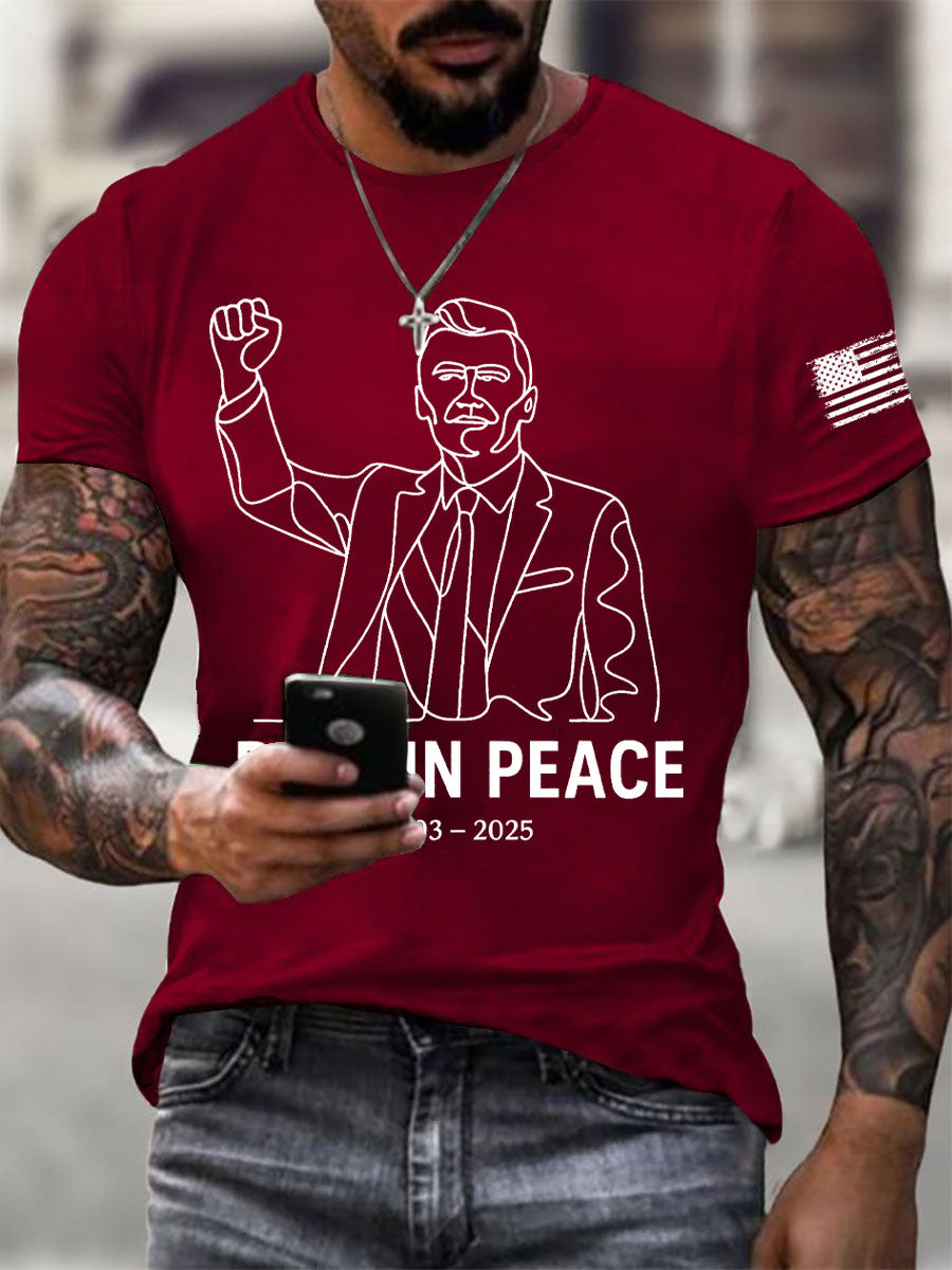 Men's Freedom Printed Casual T-shirt