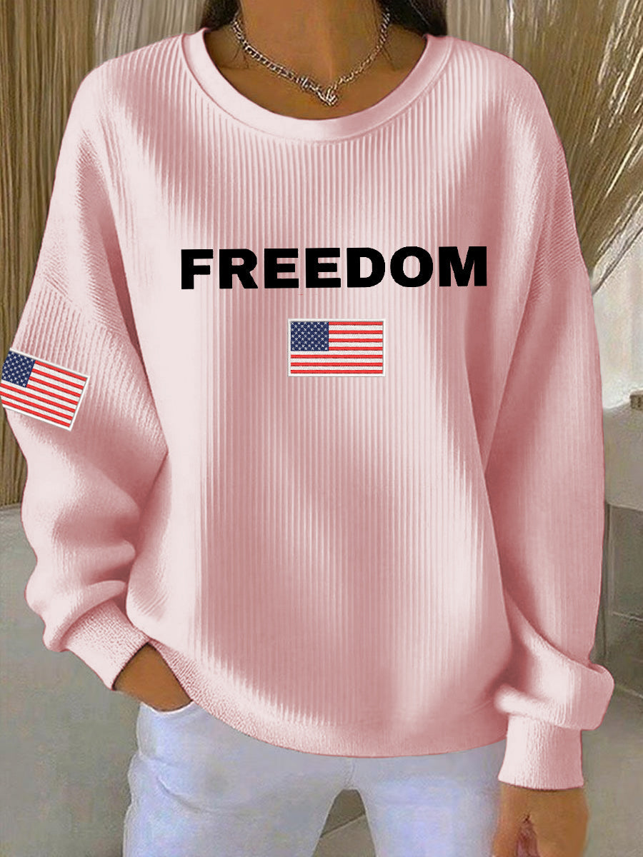 Women's Freedom Is Not Free R.I.P Charlie Kirk Long Sleeve Sweater