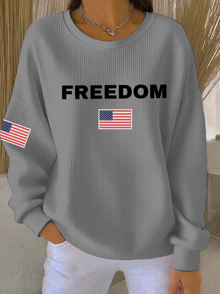 Women's Freedom Is Not Free R.I.P Charlie Kirk Long Sleeve Sweater