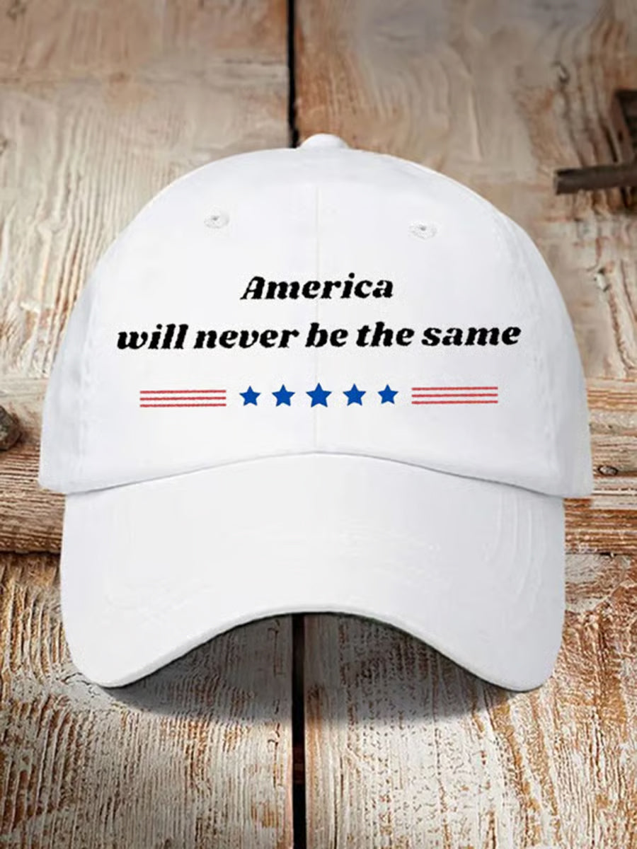 Unisex Turning Point USA Trump Charlie Kirk Commemorative Print Slouch Hat