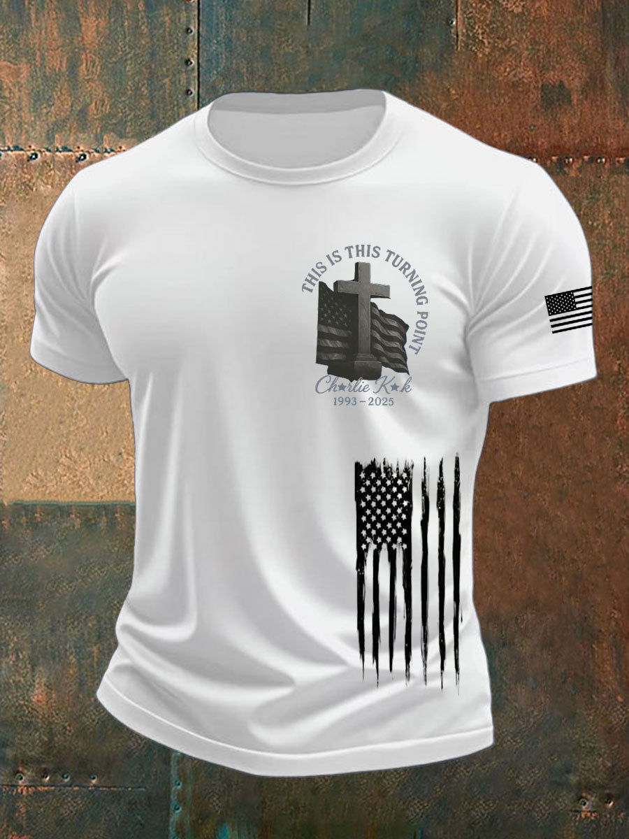 Men's Charlie Kirk Turning Point short sleeves t-shirt