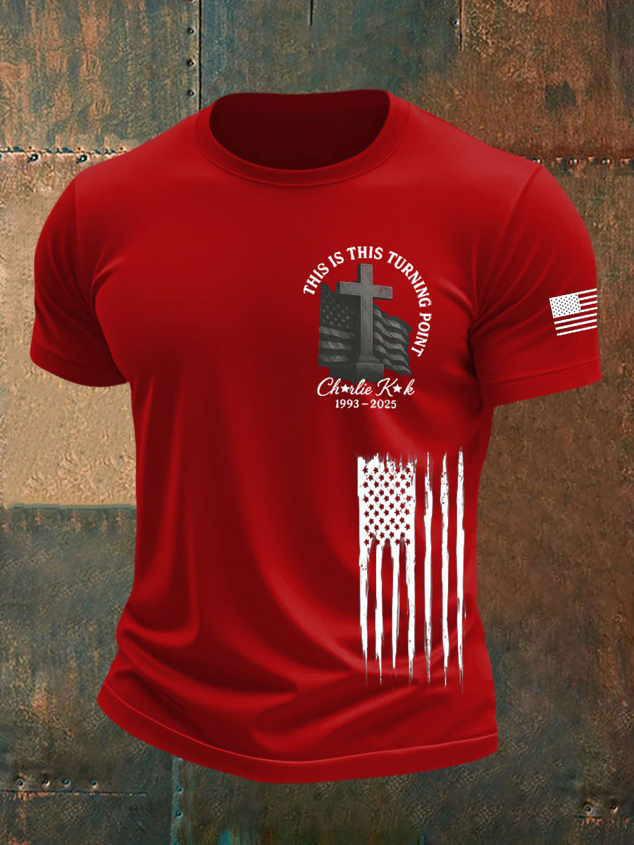 Men's Charlie Kirk Turning Point short sleeves t-shirt