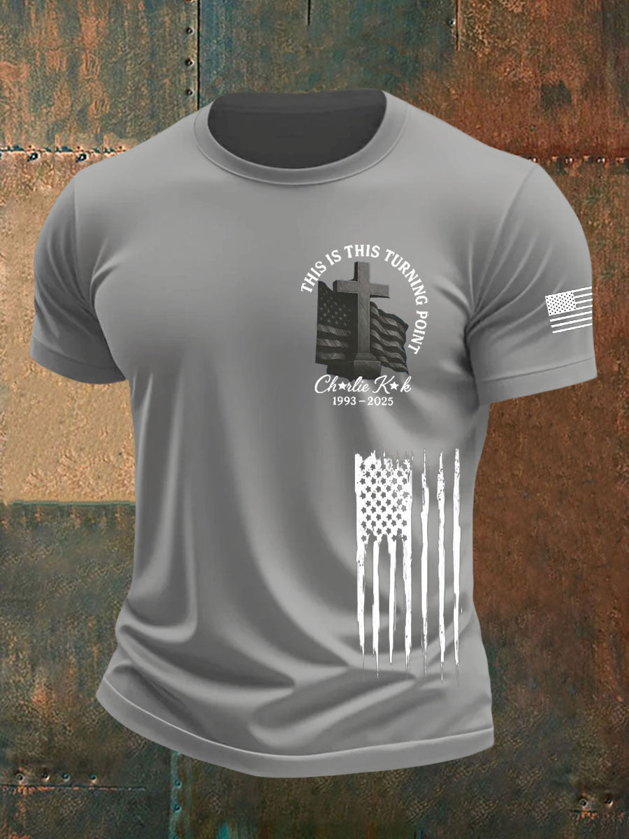 Men's Charlie Kirk Turning Point short sleeves t-shirt