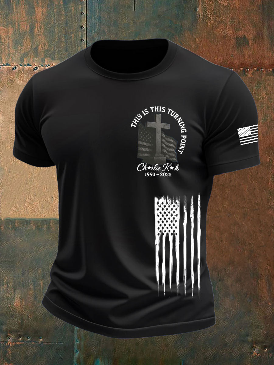 Men's Charlie Kirk Turning Point short sleeves t-shirt