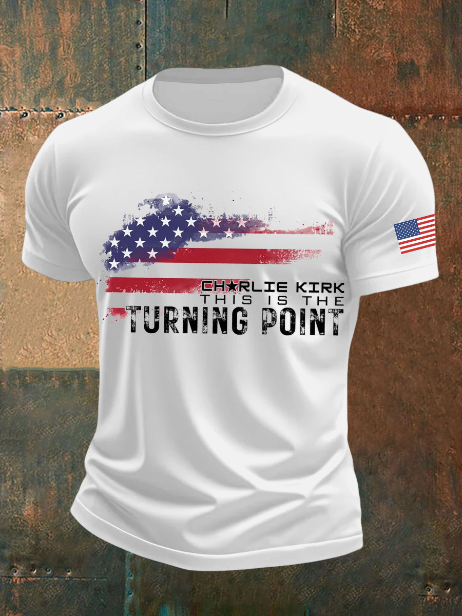 Men's Charlie Kirk This is the Turning Point Printed T-shirt