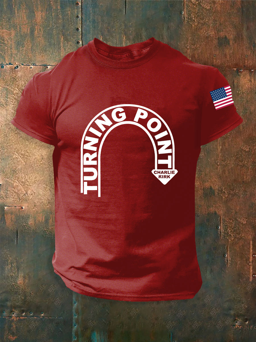 Men's Turning Point Charlie Kirk Short-sleeved T-shirt