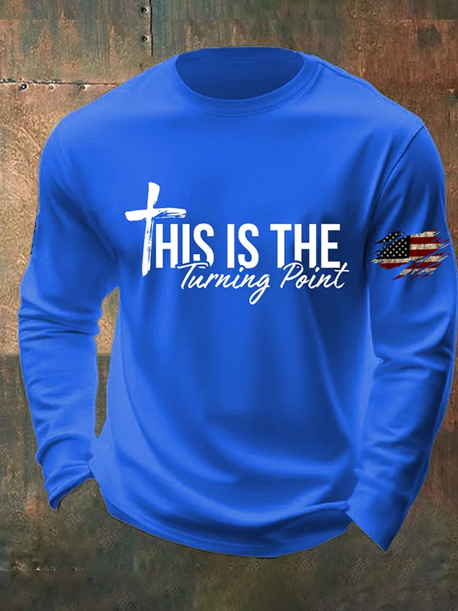 Men's Freedom Is Not Free American Flag Print Casual T-shirt
